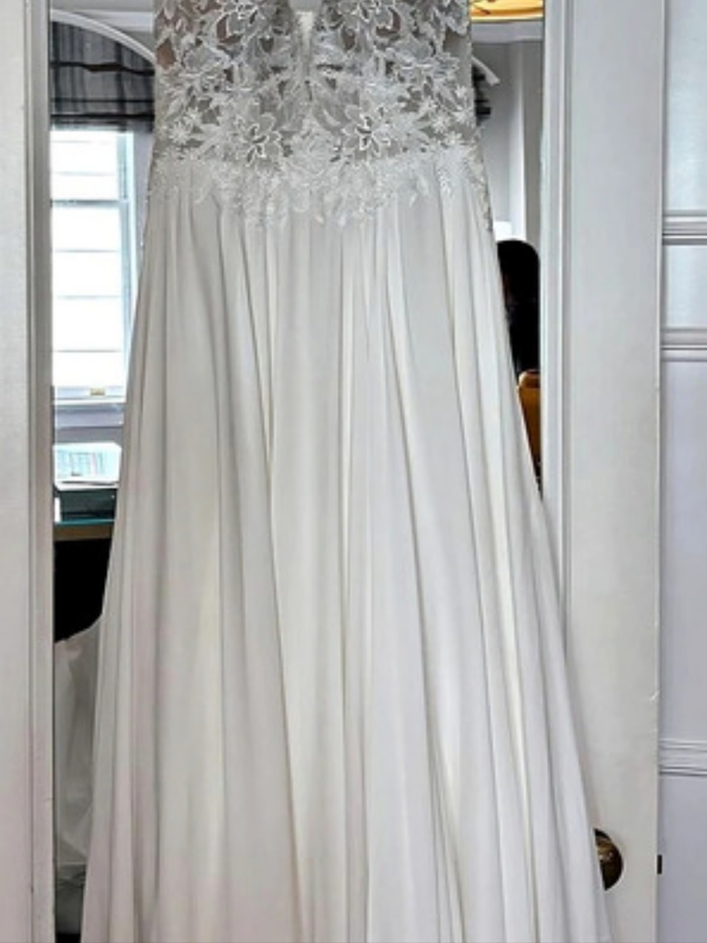 Wedding Dress with chiffon skirt